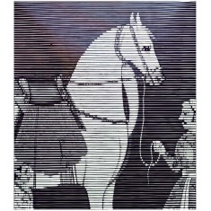 Muzammil Hussain, 35 x 40 Inch, Marker on Canvas, Figurative Painting, AC-MZH-011 Muzammil Hussain, 35 x 40 Inch, Marker on Canvas, Figurative Painting, AC-MZH-011
